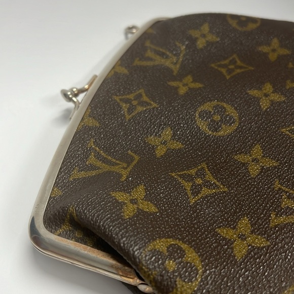Louis Vuitton French Company Monogram French Twist Purse Kisslock Pouch Clutch - Picture 6 of 8